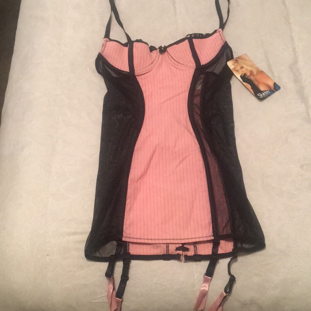 Black and pink pin stripe dress